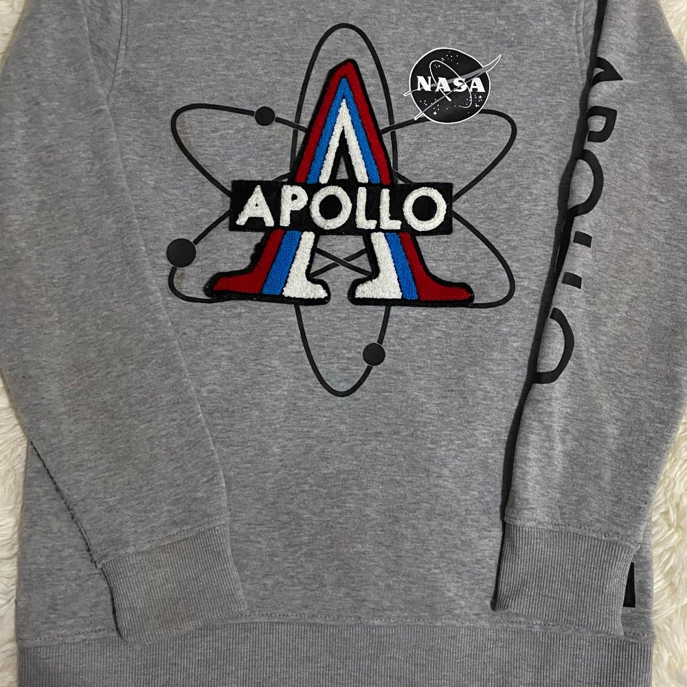 Boys Gray Apollo Nasa Crewneck